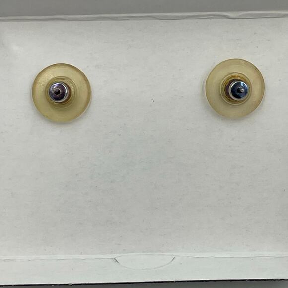 Vintage Avon Faux Pearl W/ Clear Rhinestones Daisy Stud Earrings Retro 80's Glam - Picture 4 of 8